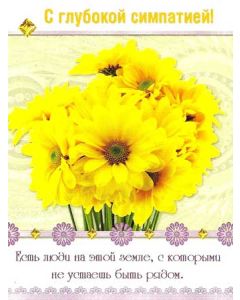 С глубокой симпатией