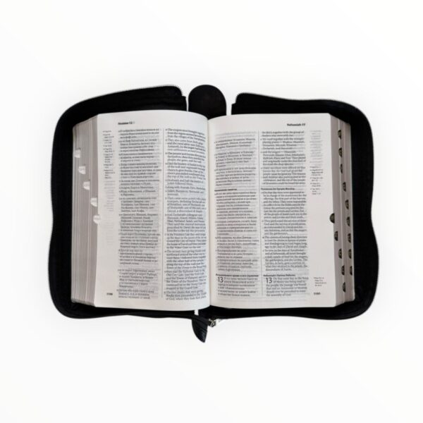 English-Russian Parallel Bible Black Z. New Living Translation- Synodal translation. Англо-Русская параллельная Библия черная с замком