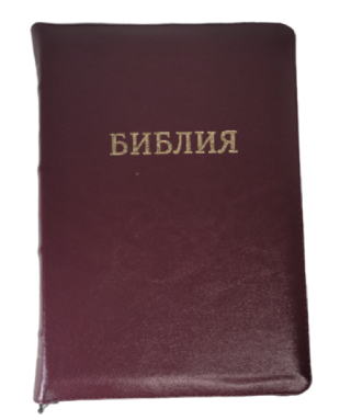 Библия 077 ZTI, темно-коричневая, кожа, большой формат, крупный шрифт