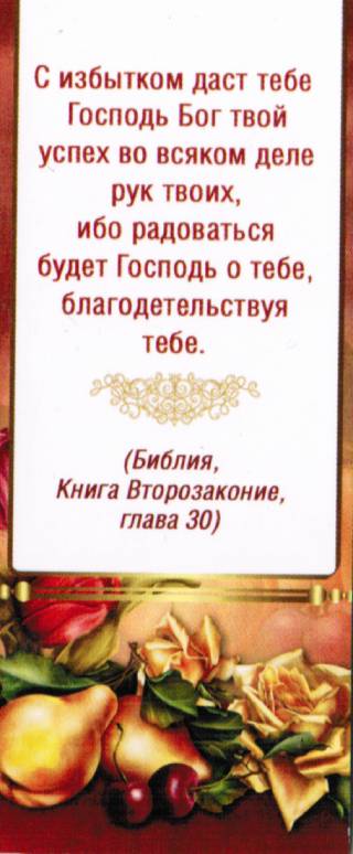 Двойная закладка на магните " С избытком дает тебе Господь Бог..."