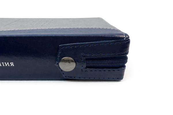 English - Russian Parallel Bible (KJV) Zipper, Blue-grey, Compact - Англо-Русская Параллельная Библия Авторизованная версия KJV- Синодальное издание, сине-серый, замок, компактный формат